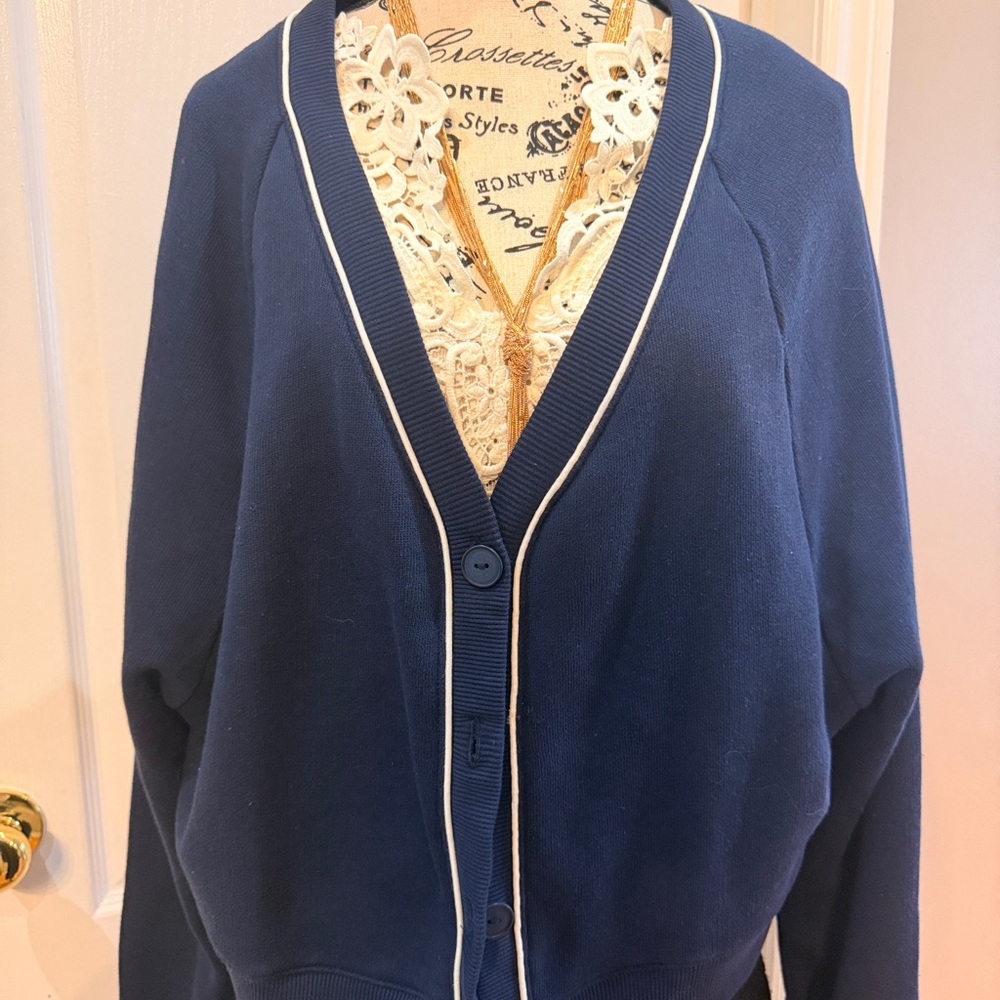 ♥️SOLD♥️American Eagle Outfitters Navy Button-Front V-Neck Cardigan